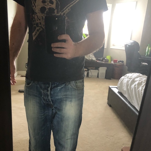 💜 Urban Behavior dark wash jeans 34x32 - Picture 3 of 11